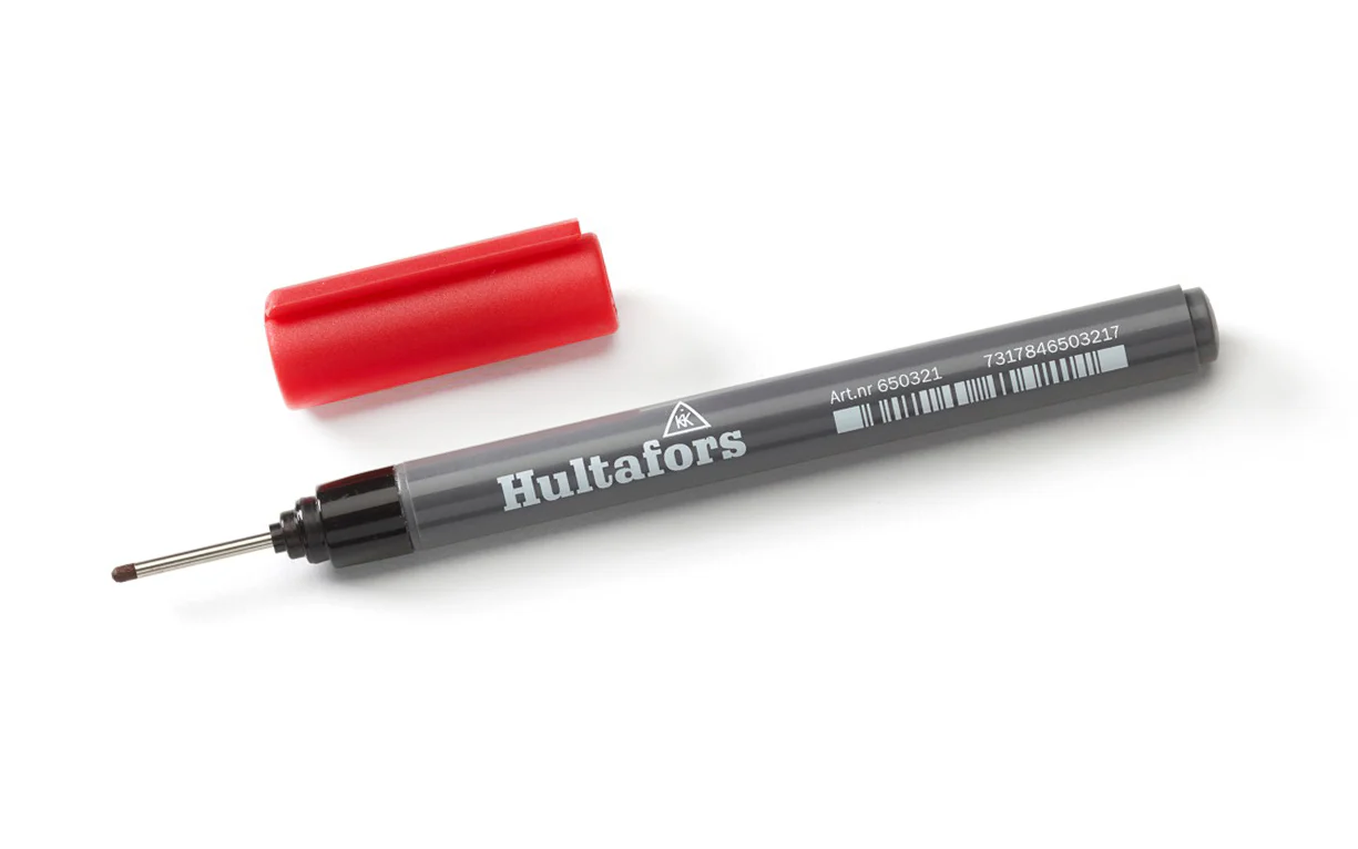 Hultafors Ink Deep-Hole Dry Marker - Red