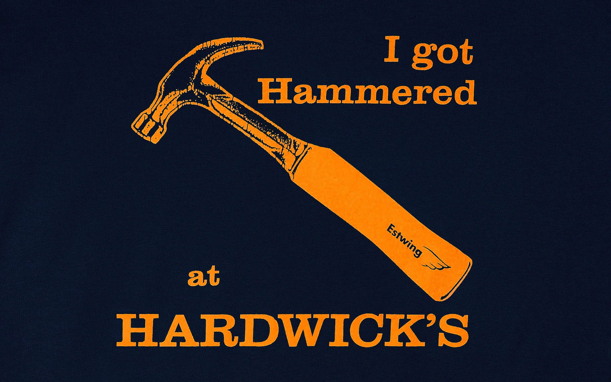 "I Got Hammered at Hardwick's" T-Shirt ~ Navy Blue - Image 2