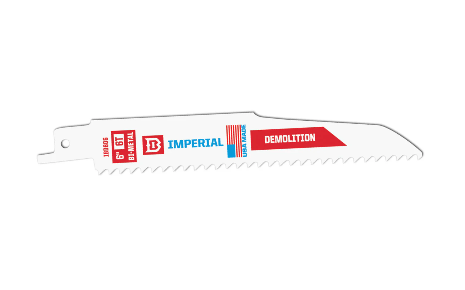 Imperial Blades Demolition 6" Bi-Metal 6 TPI Wood & Nails Reciprocating Blade