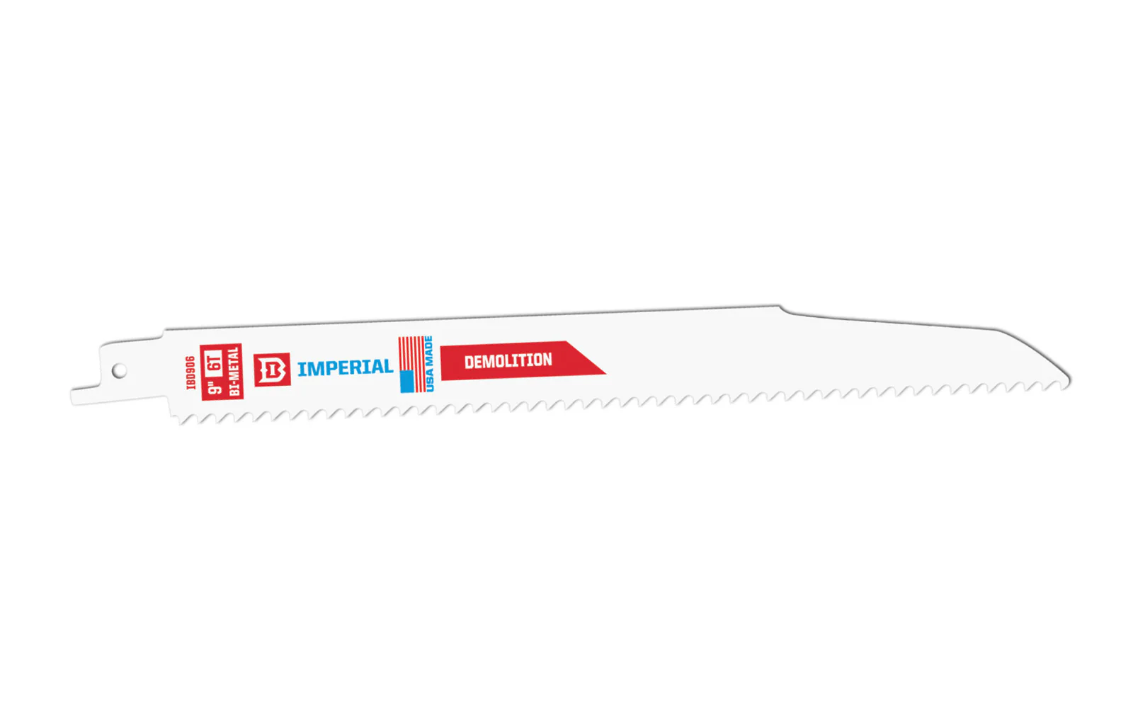 Imperial Blades Demolition 9" Bi-Metal 6 TPI Wood & Nails Reciprocating Blade