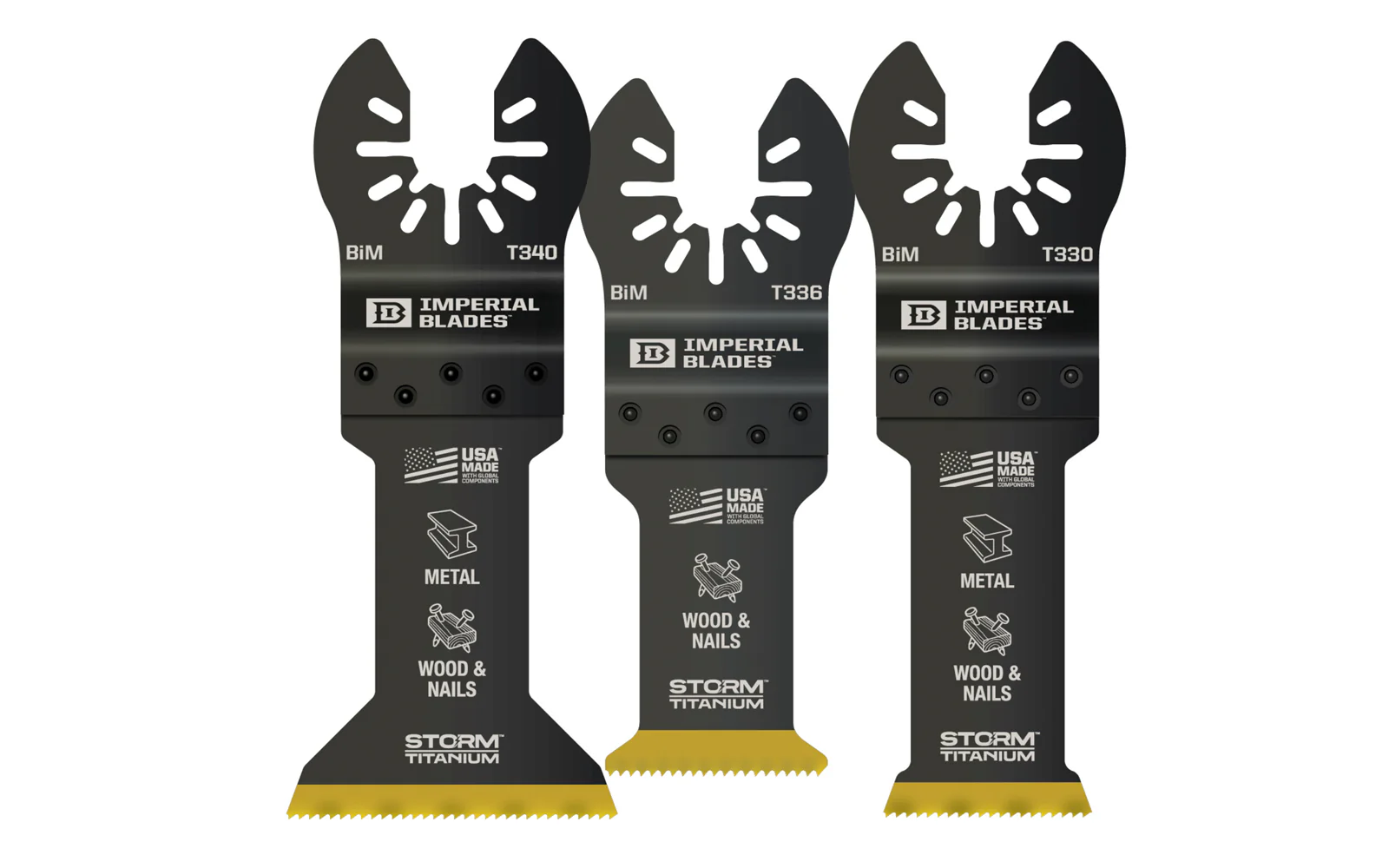 Imperial Blades "One Fit" Storm Titanium Metal/Wood Variety Pack - 3 PC