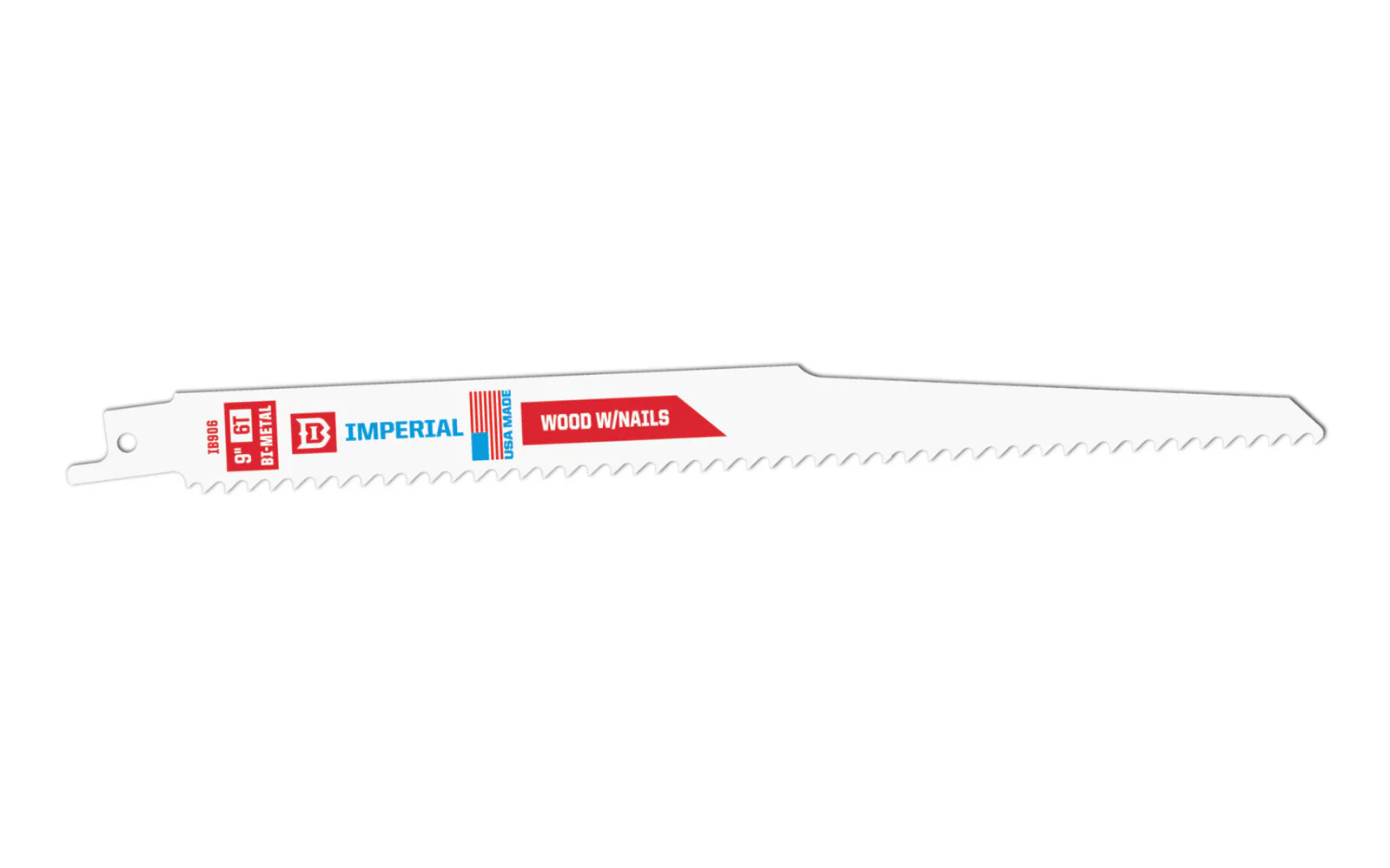 Imperial Blades Standard 9" Bi-Metal 6 TPI Wood & Nails Reciprocating Blade