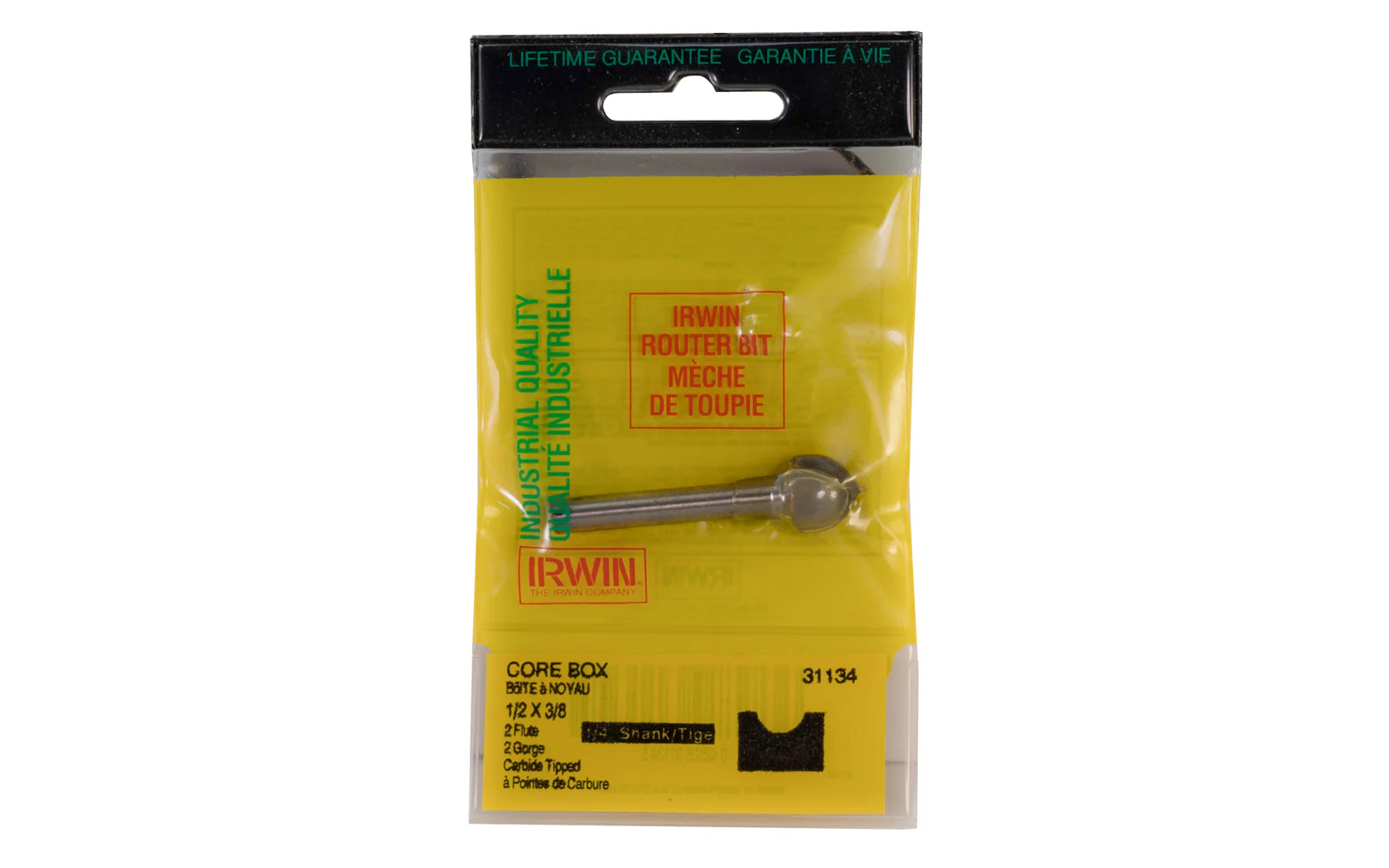 Irwin Carbide 1/2" Core Box Router Bit - Made in USA