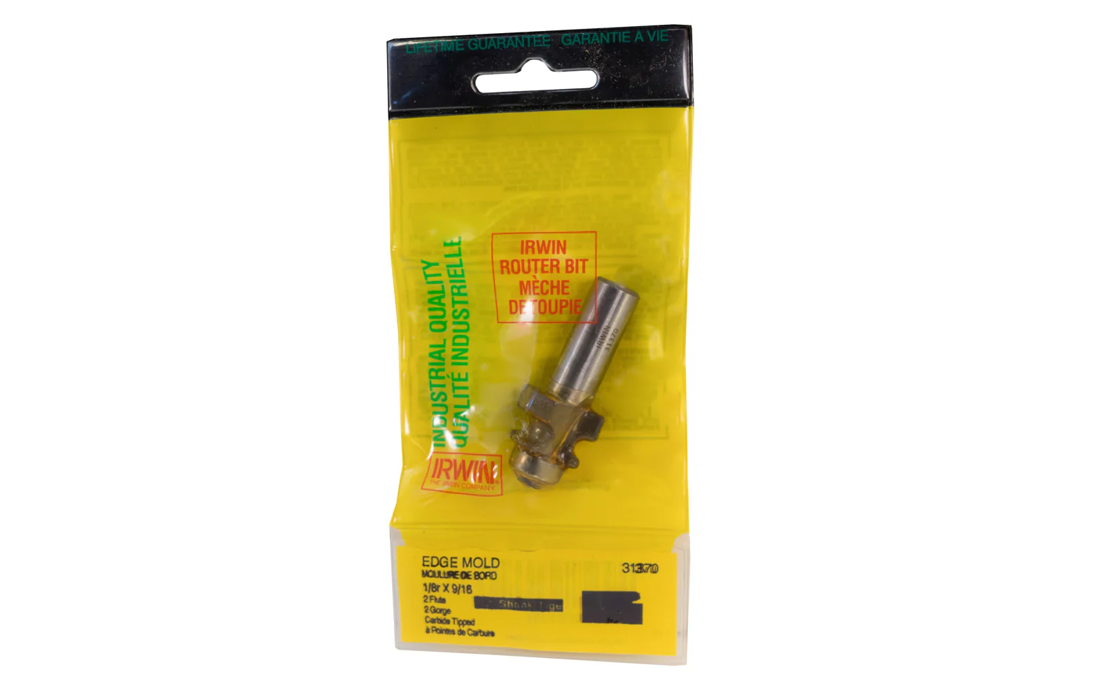 Irwin Carbide 1/8" Radius x 9/16" Edge Mold Router Bit