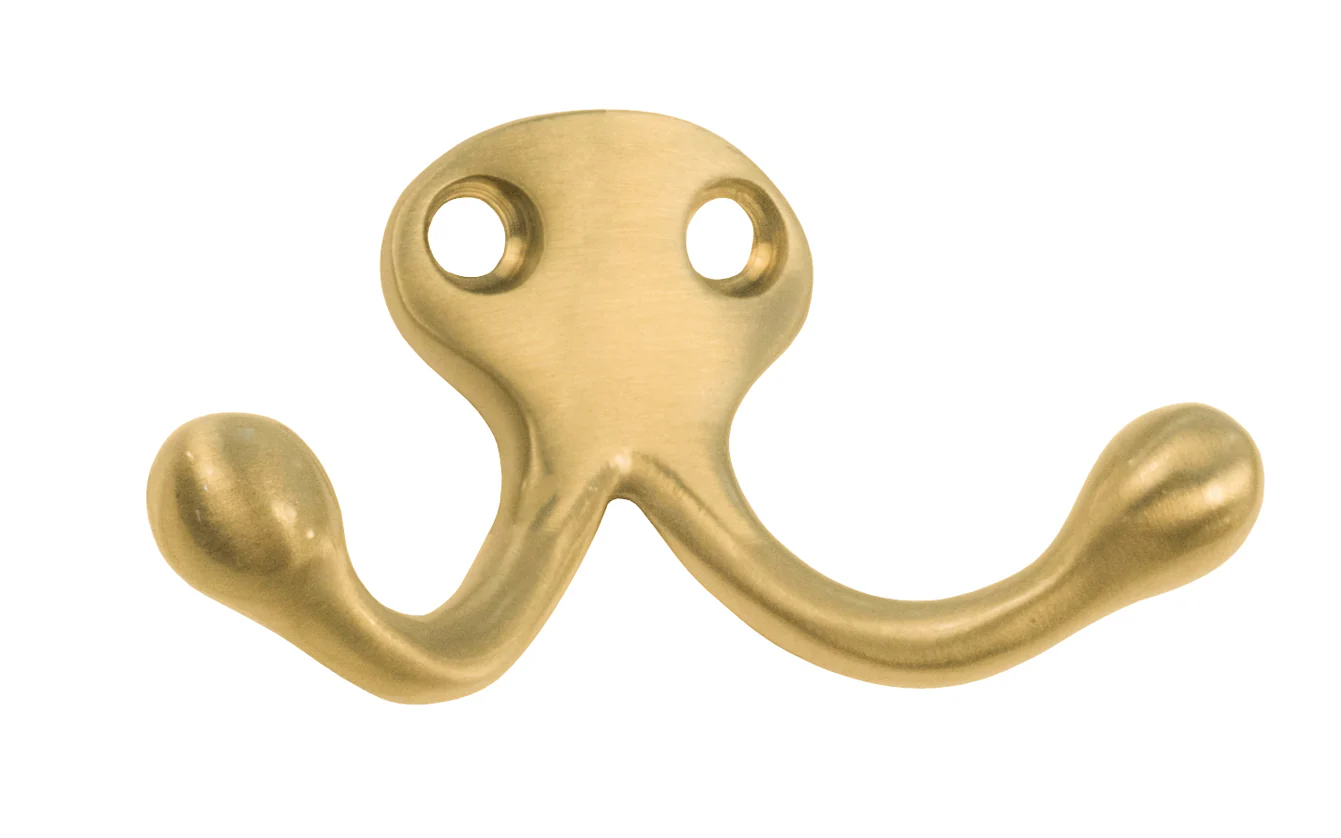 Ives Classic Solid Brass Double Wardrobe Hook - Image 5