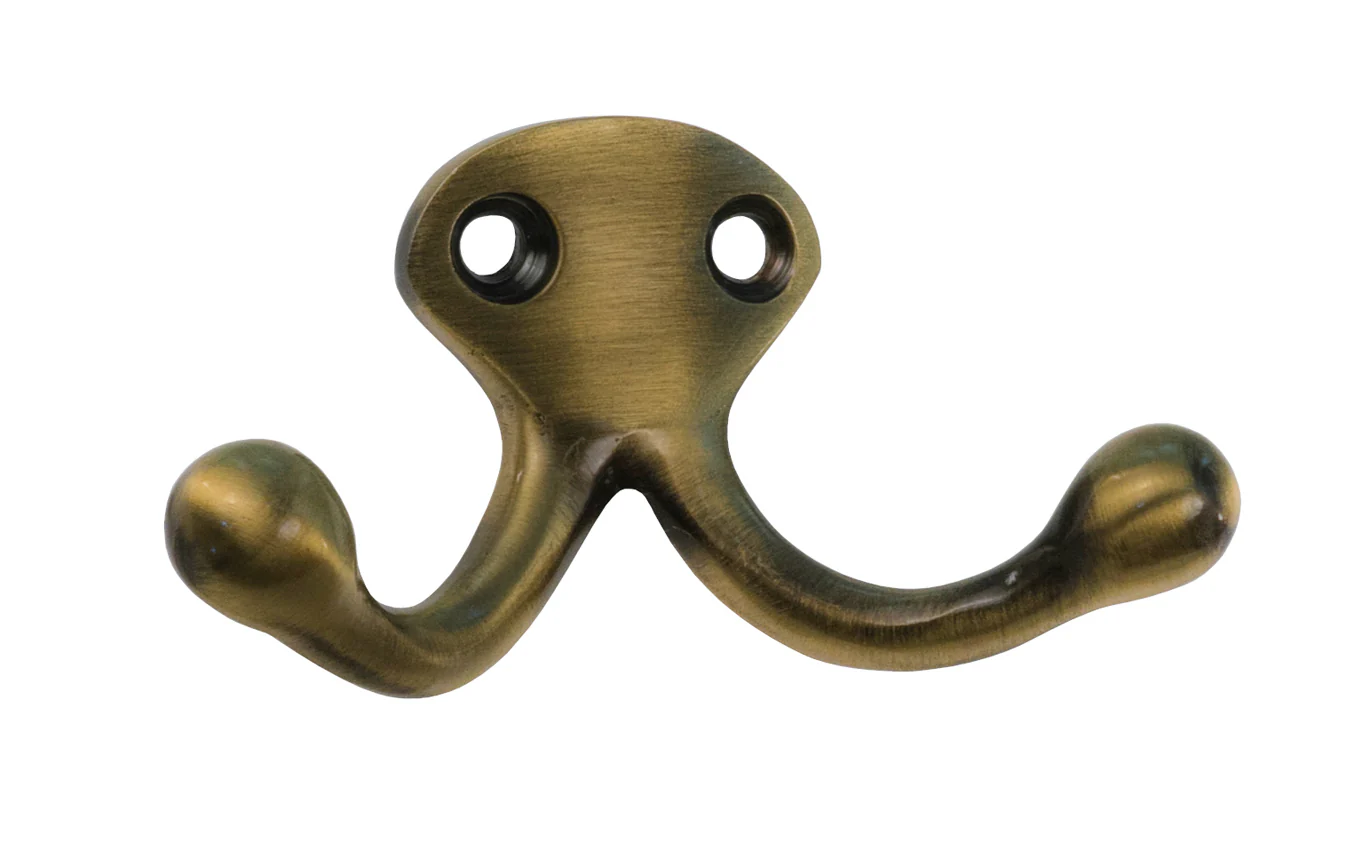 Ives Classic Solid Brass Double Wardrobe Hook - Image 6