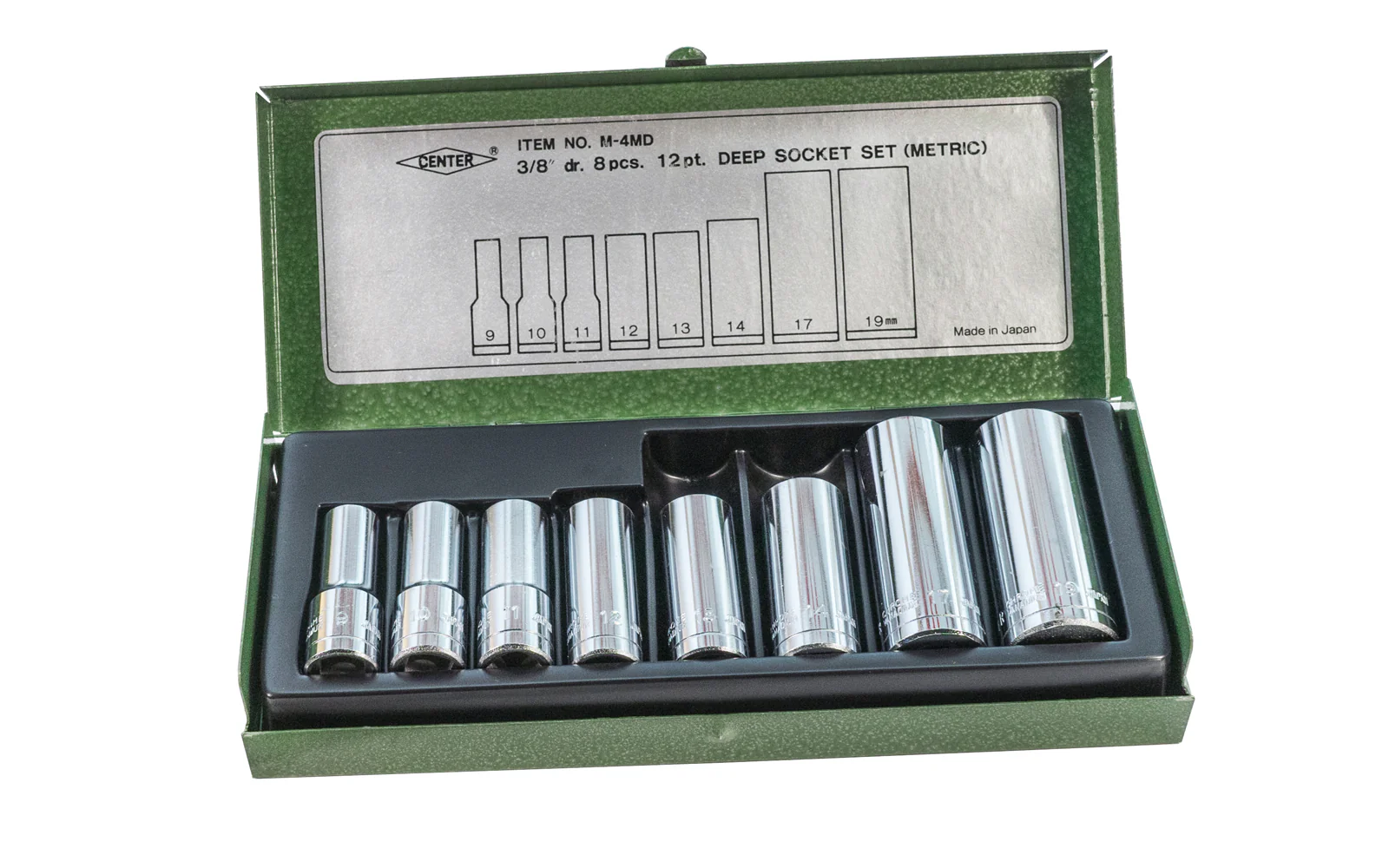 Japanese 3/8" Dr. Metric Deep Socket Set 12 Pt. ~ 8 PC Set