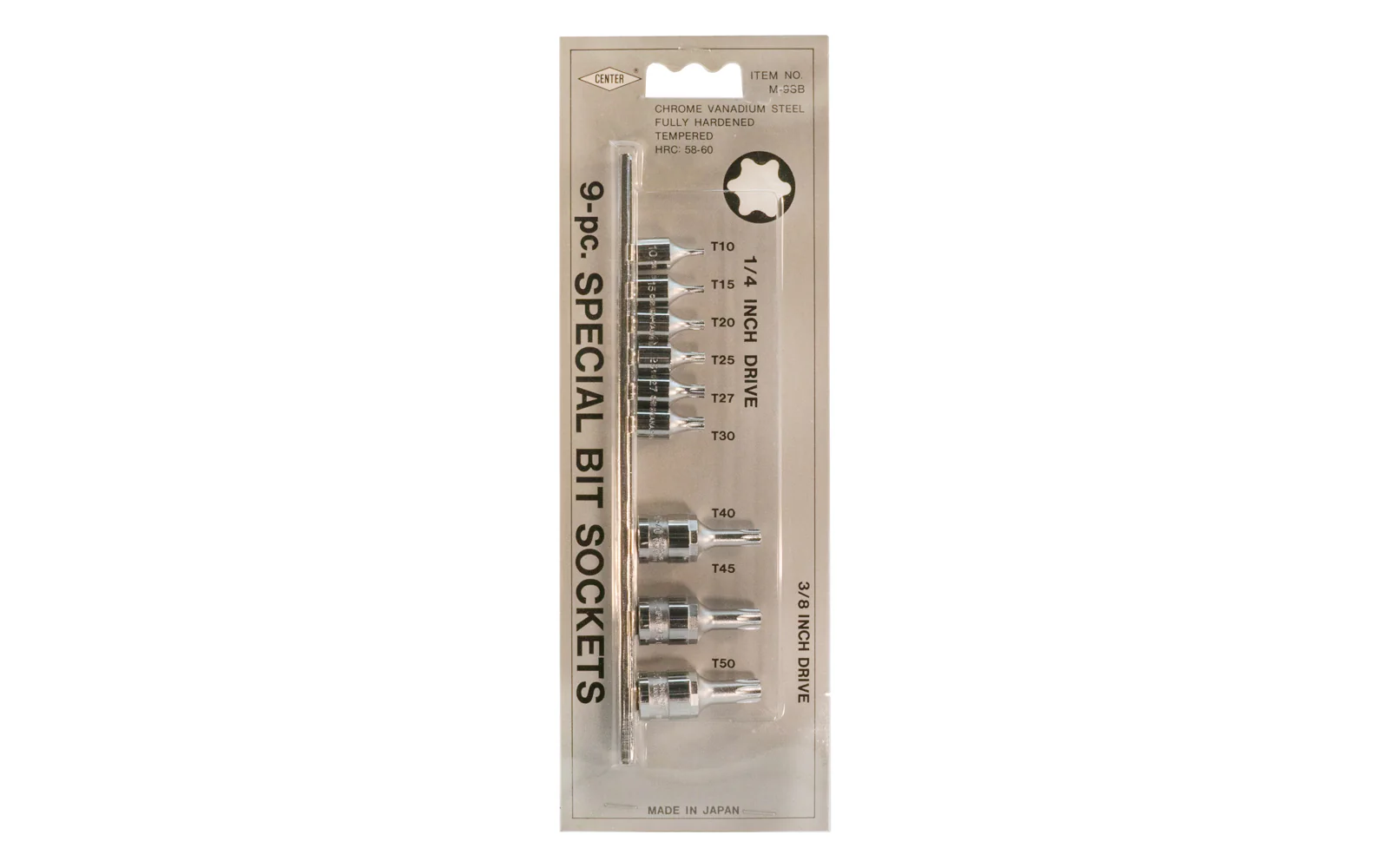 Japanese 9-PC Torx Bit Socket Set ~ 1/4" & 3/8" Drive - Image 2