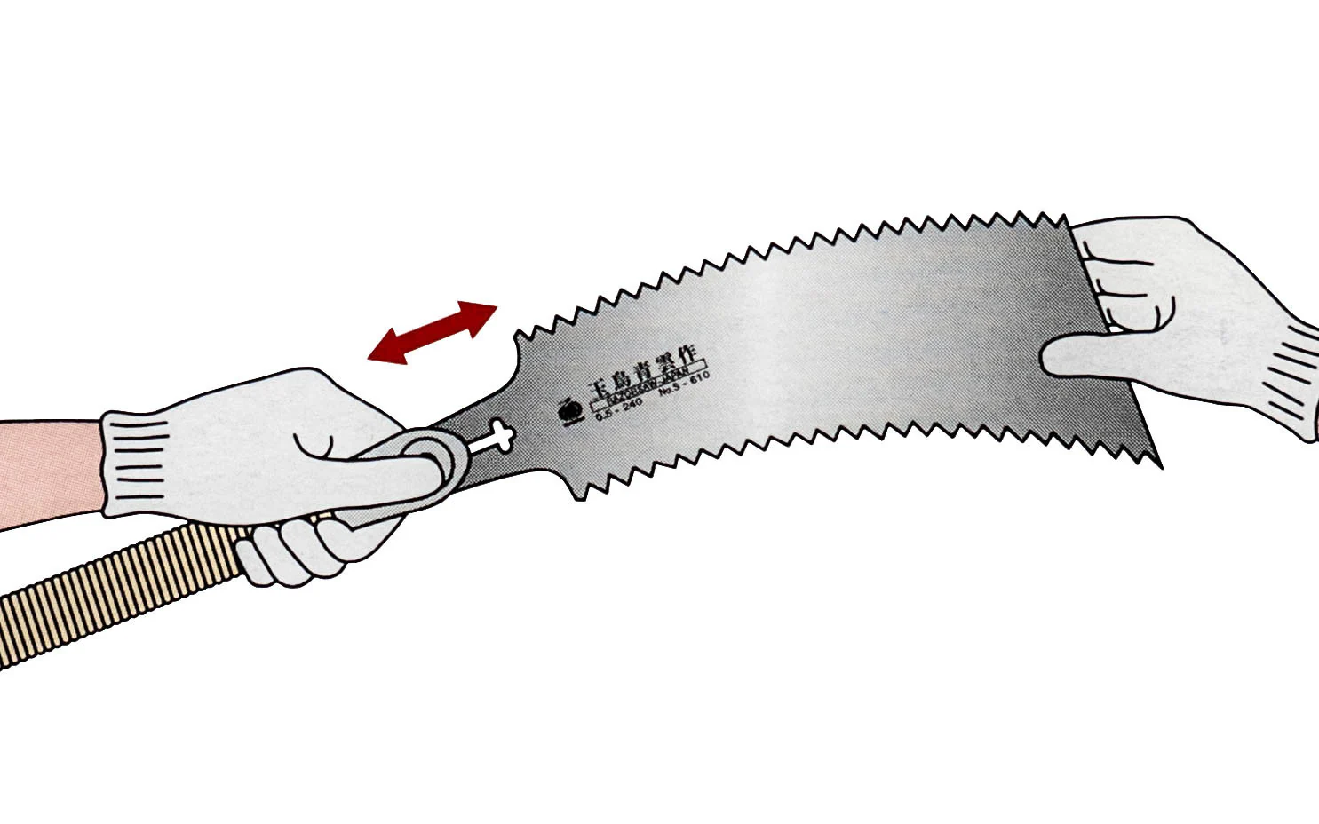 Japanese Ryoba Nokogiri 240 mm "Blue Hard Komane" Razorsaw - Image 6