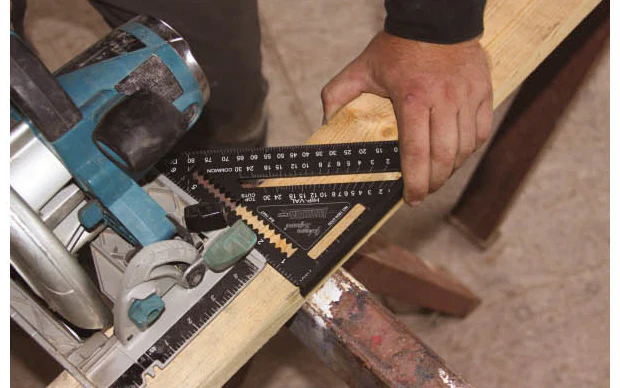 Johnson Level 7" Aluminum Laser Etched Rafter Square - Image 2
