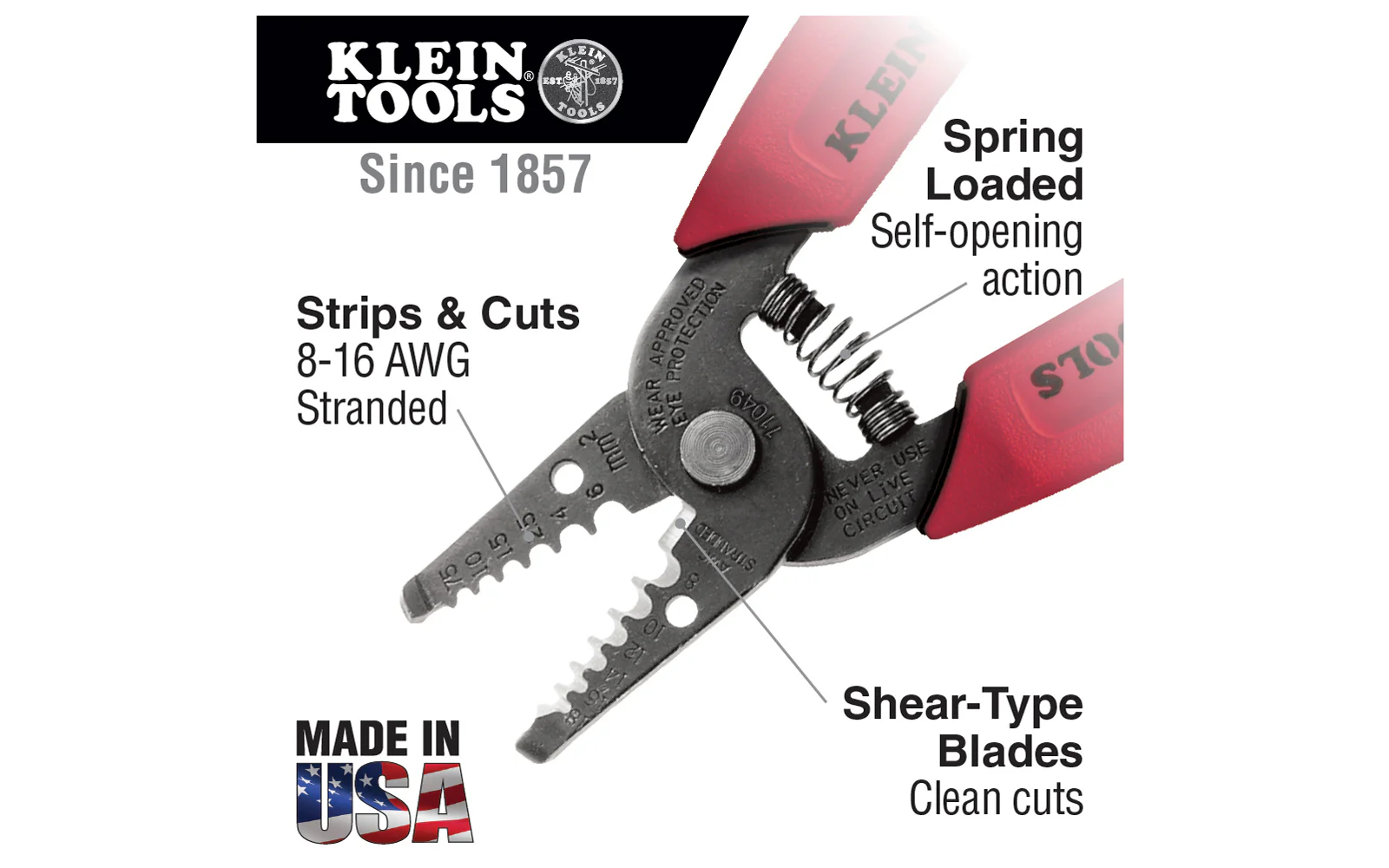 Klein Tools Wire Stripper & Cutter - Image 2