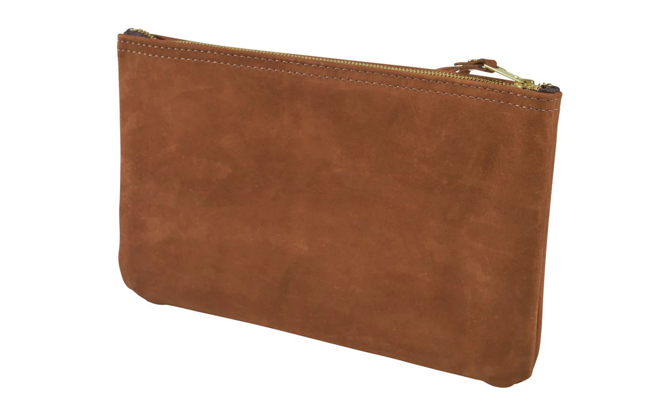 Klein Top-Grain Leather Zipper Pouch Bag - Image 6