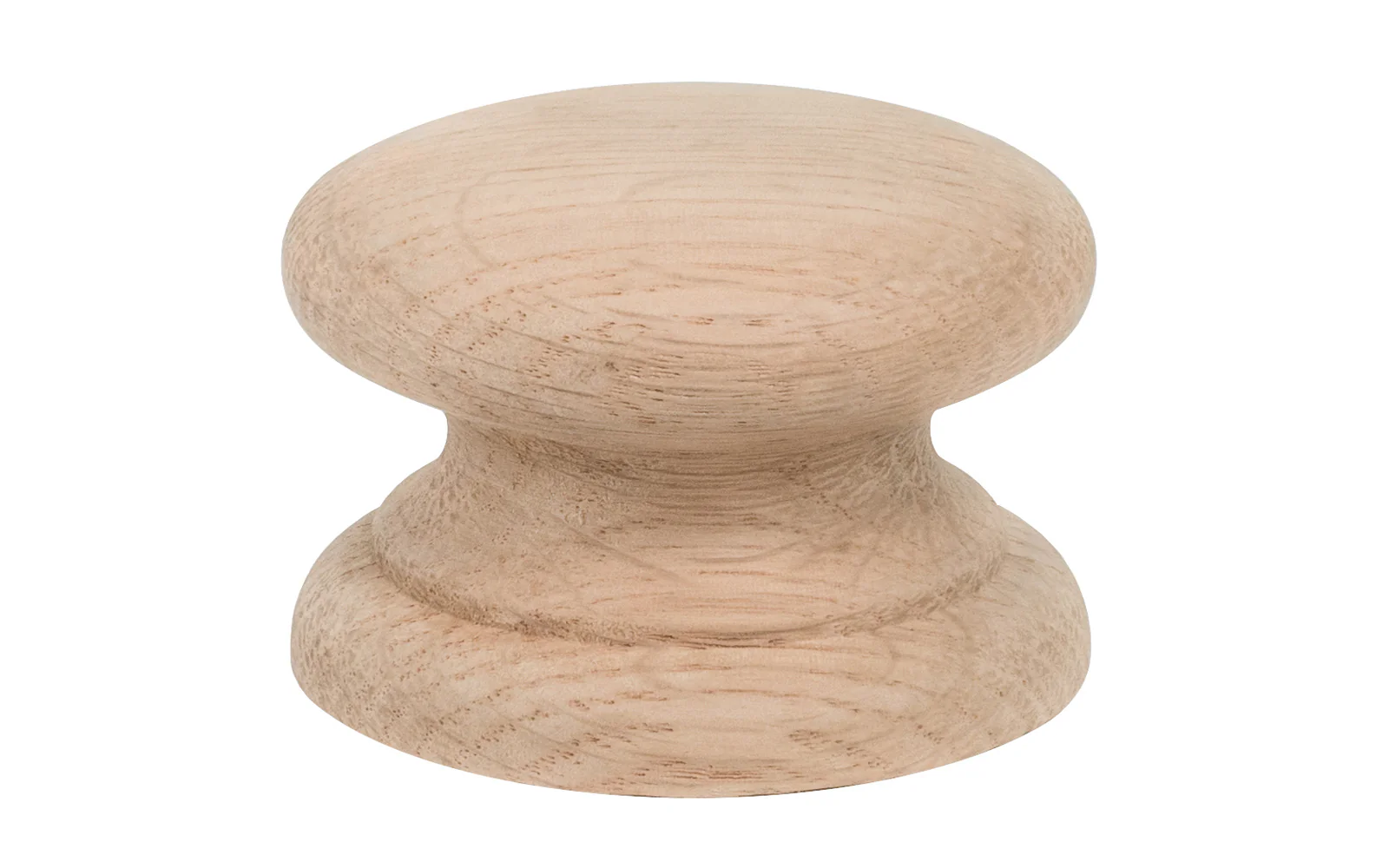 Large Oak Wood Cabinet Knob with Large Base