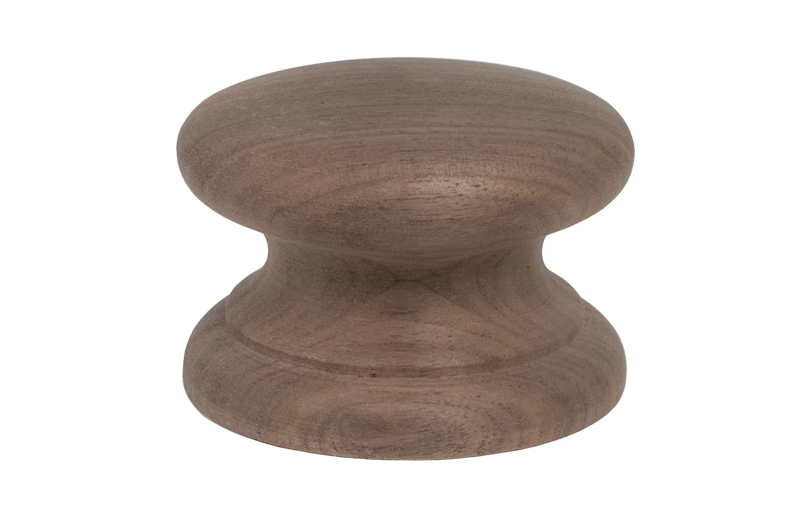 Large Walnut Wood Cabinet Knob with Large Base