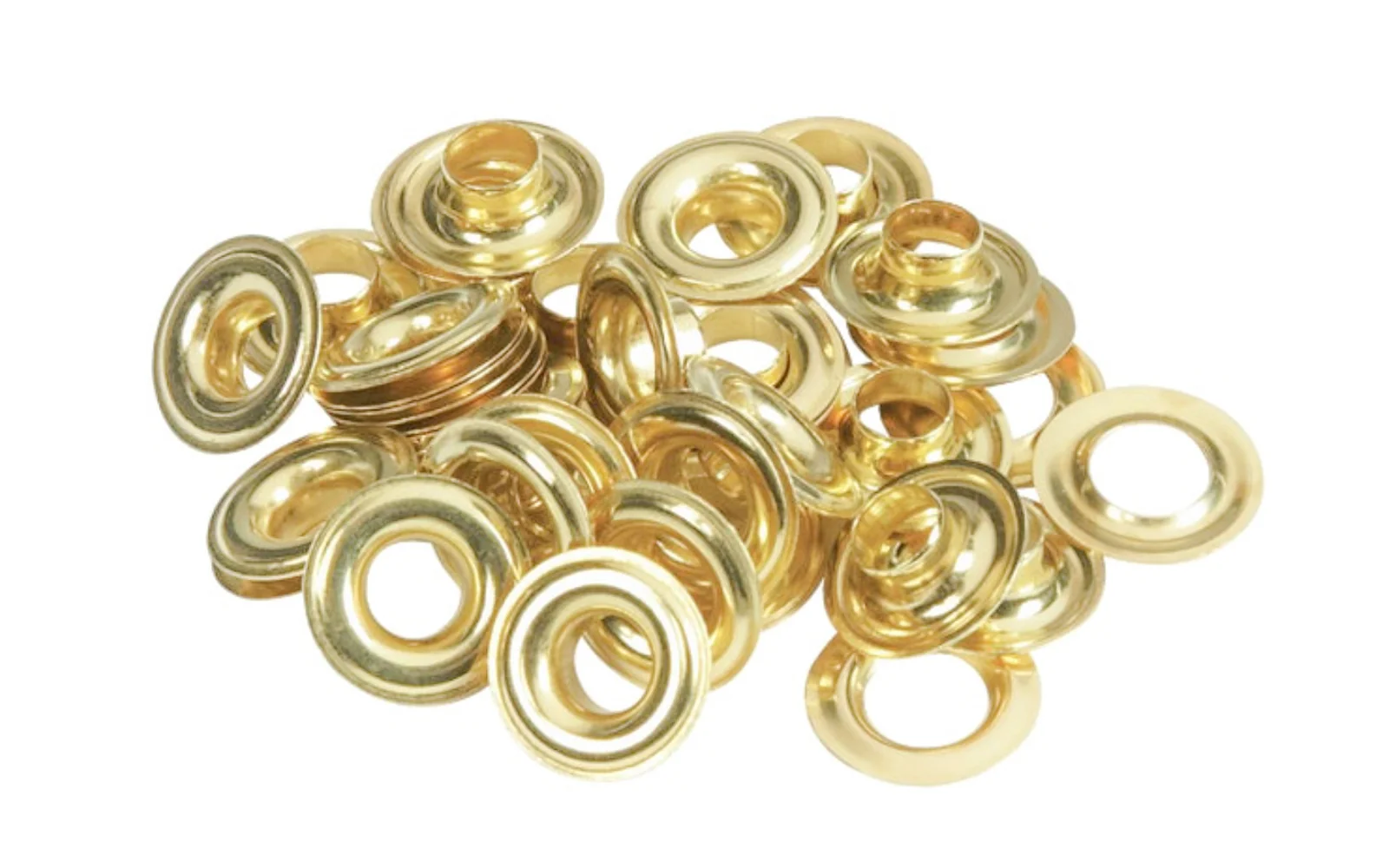 Lord & Hodge 3/8" Brass Grommets - 24 Sets