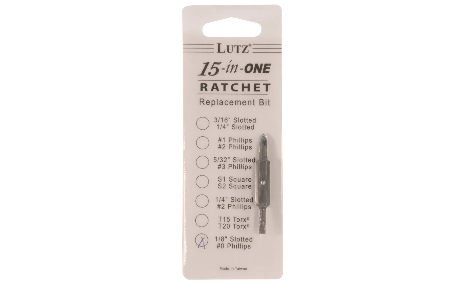 1/8" Slot & #0 Phillips Bit for 15-in-1 Ratchet Screwdriver