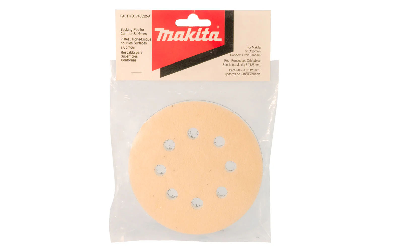 Makita 5" Backing Pad for Contour Surfaces