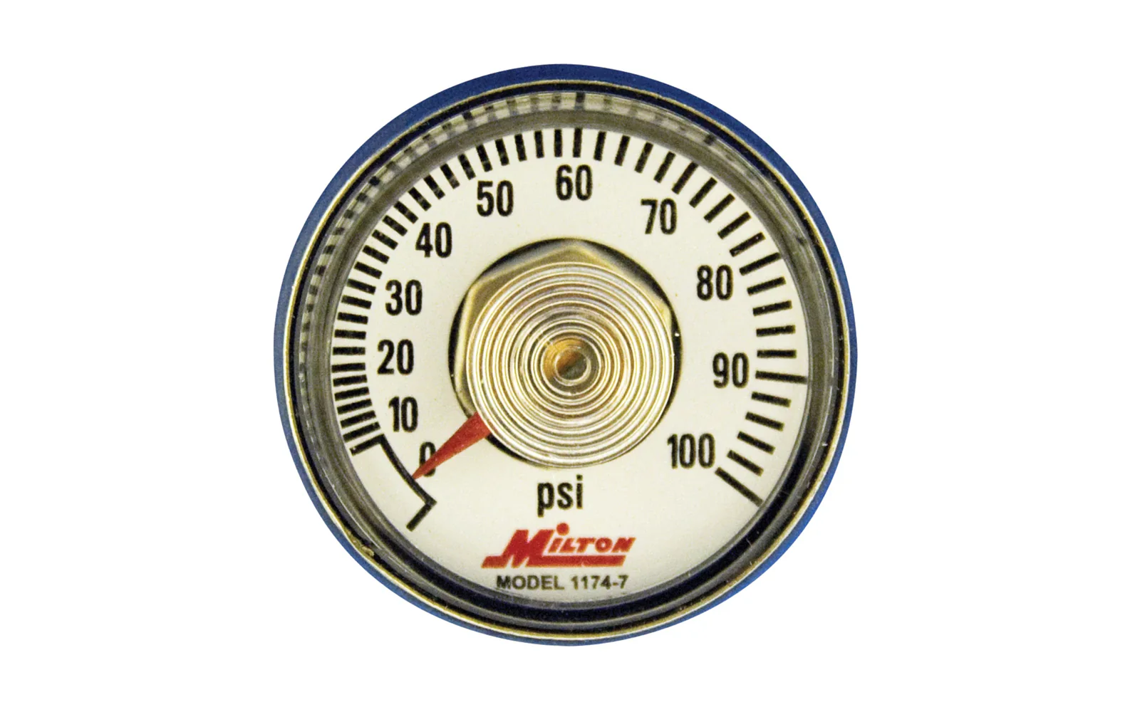 Milton 1/4" NPT Center Back Mount Pressure Gauge - 1174-7