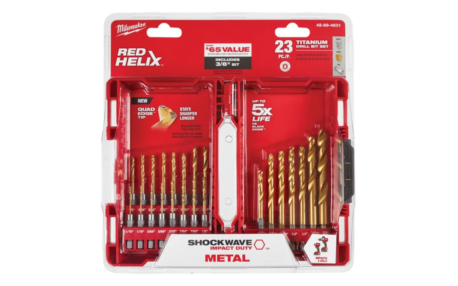 Milwaukee 23 PC Titanium Drill Bit Set - 48-89-4631