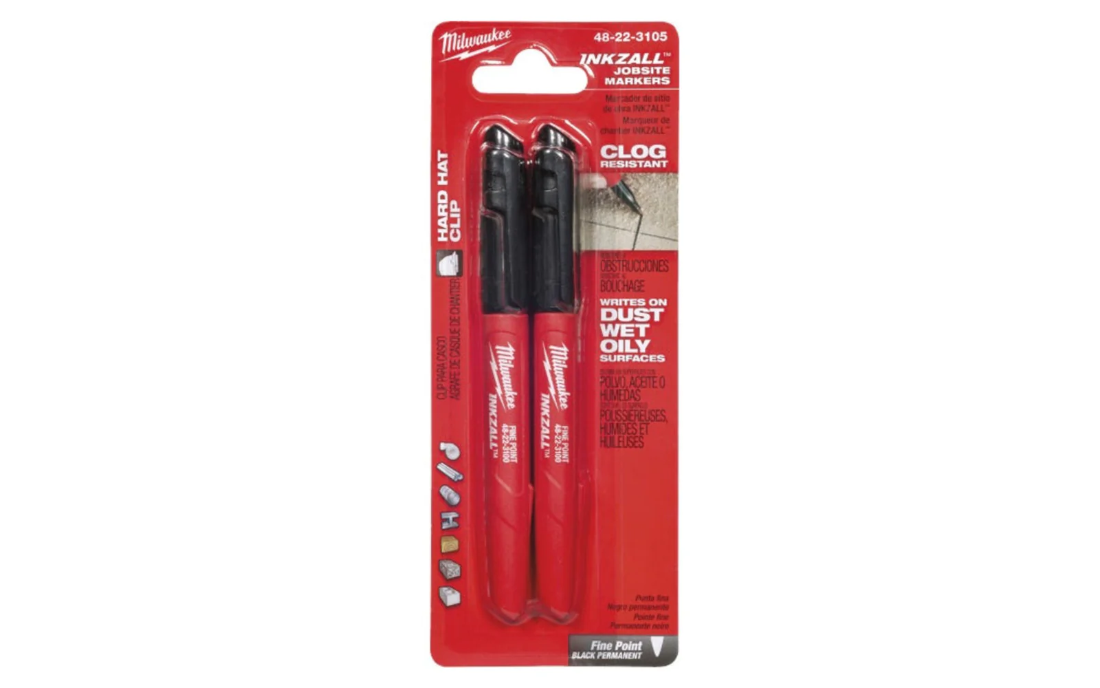 Milwaukee Inkzall Jobsite Markers - 2 Pack