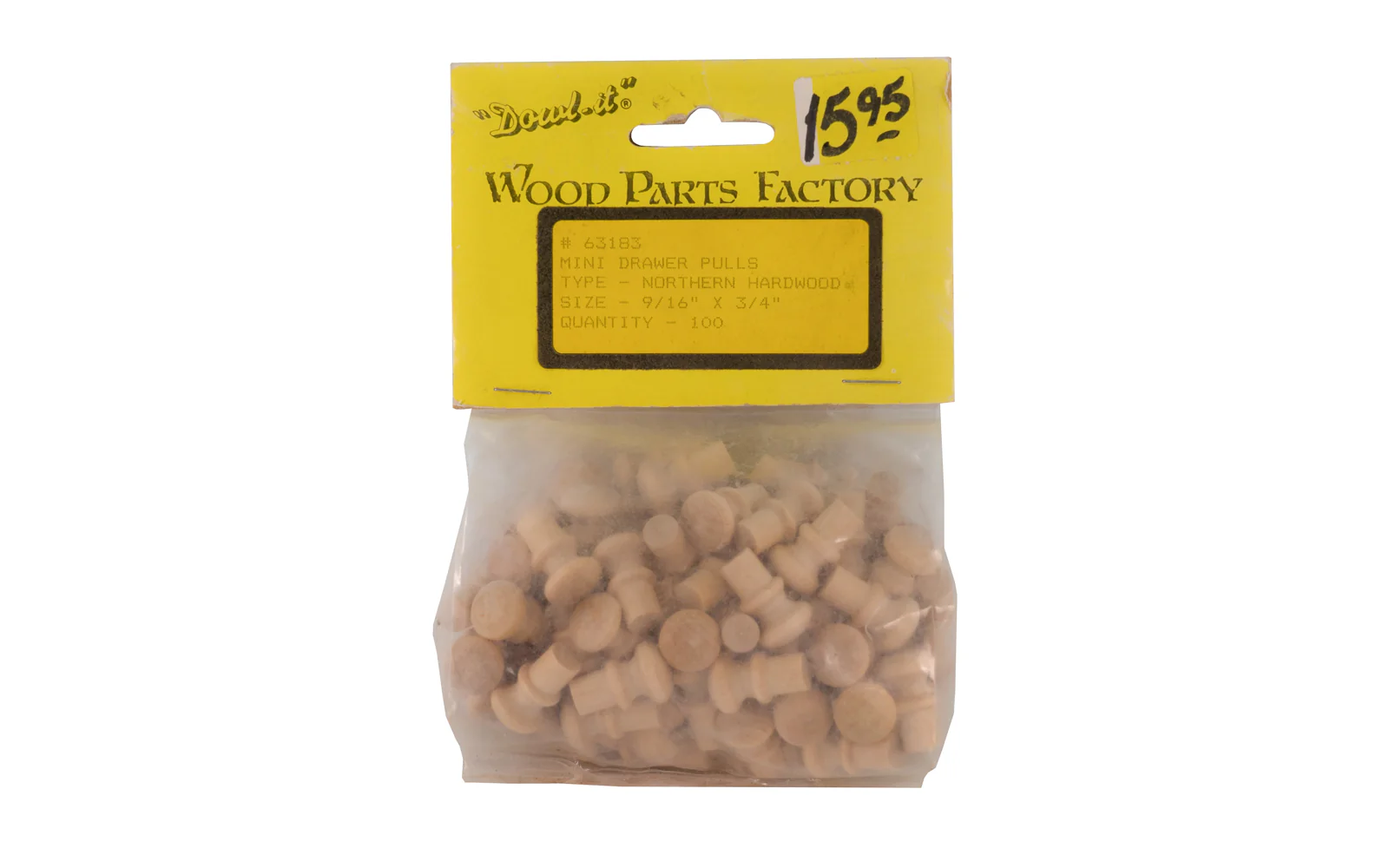 Mini Northern Hardwood Draw Pulls/Knobs - 100 Pack