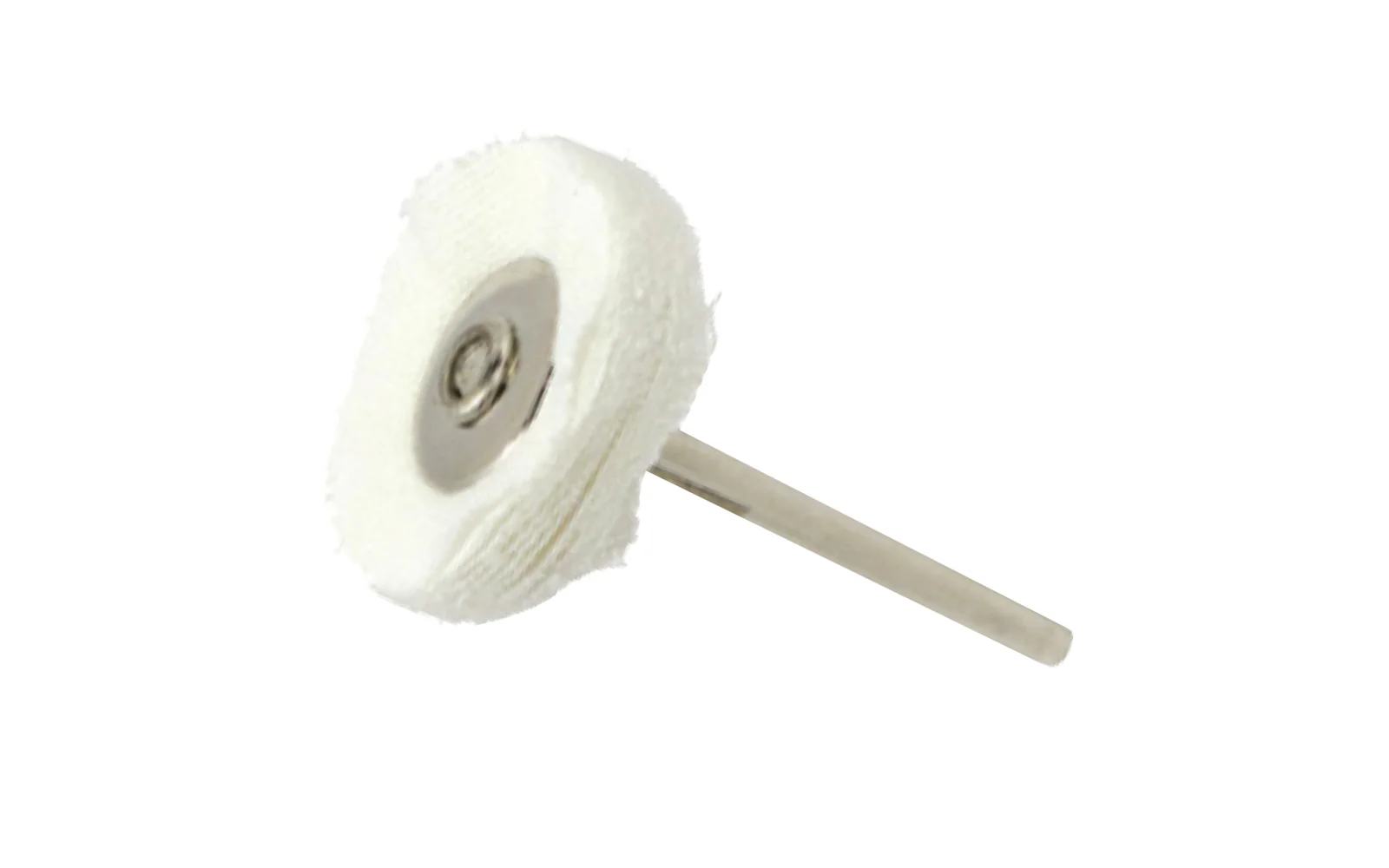 Mini White Muslin Cloth Polishing Wheel - 1" Diameter - 1/8" Shank