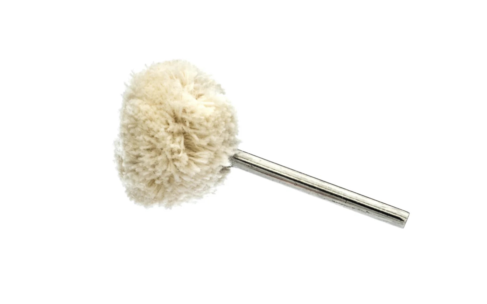 Mini White Yarn Polishing Wheel - 1" Diameter - 1/8" Shank