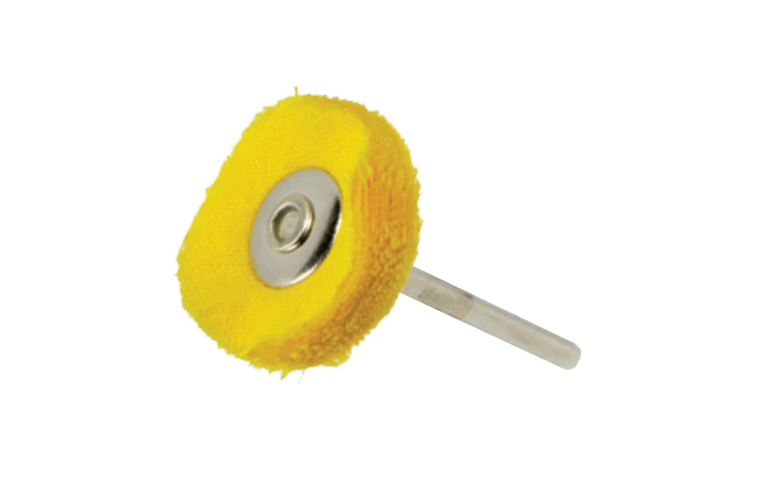 Mini Yellow Muslin Cloth Polishing Wheel - 1" Diameter - 1/8" Shank