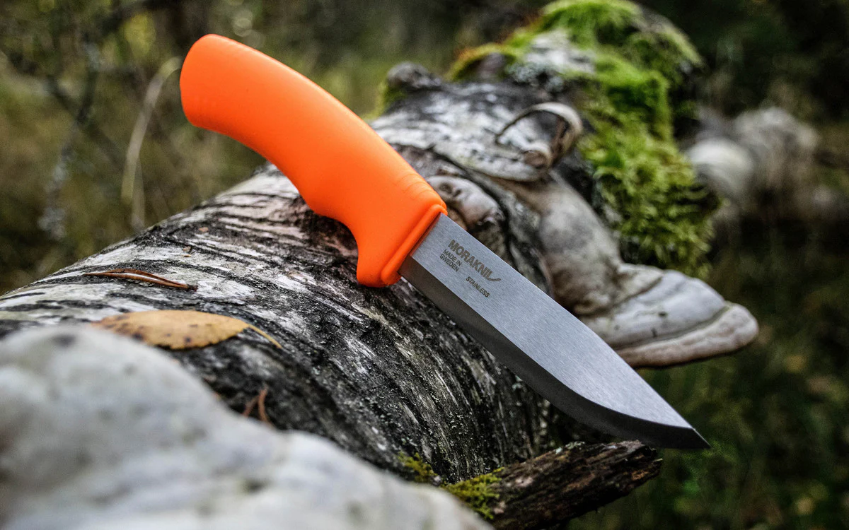 Mora Stainless Steel Bushcraft Knife ~ Visible Orange Handle - Image 6