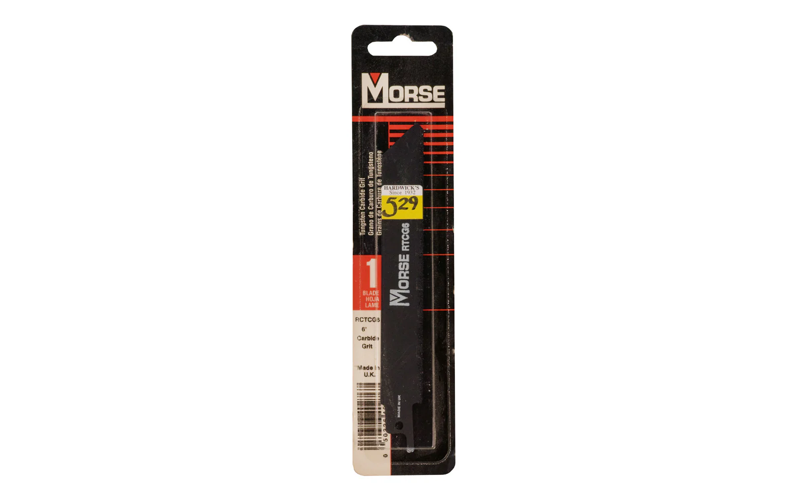 Morse 6" Carbide Grit Sawzall blade