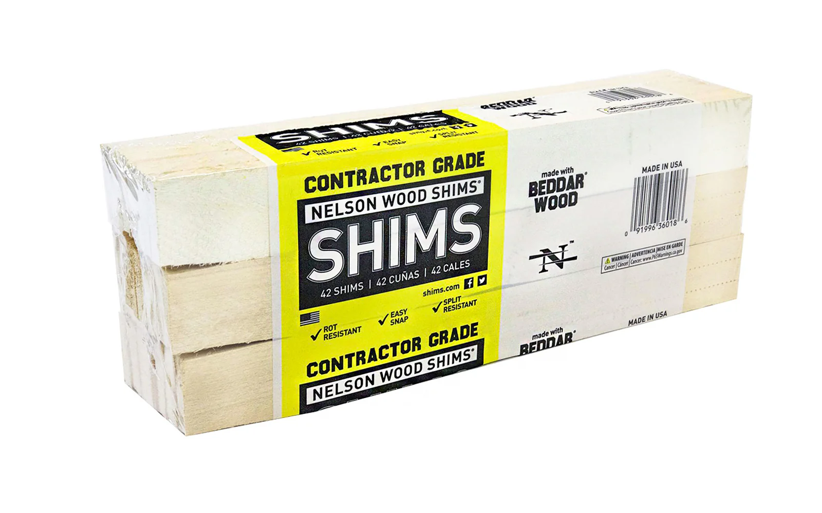Nelson "Beddar Wood" Shims - 12" Long ~ 42 Pack Bundle - Image 2