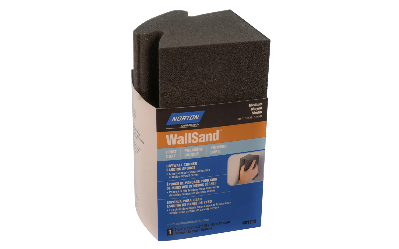 Norton "WallSand" Drywall Corner Sanding Sponge