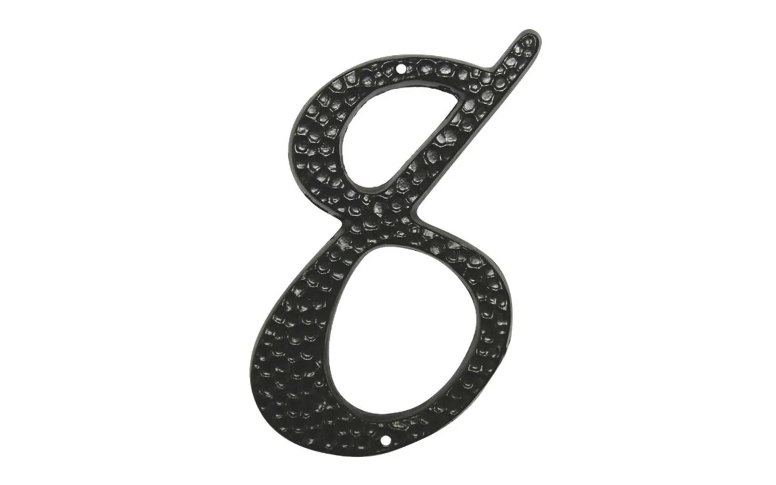 #8 Black Hammered House Number - 3-1/2" size