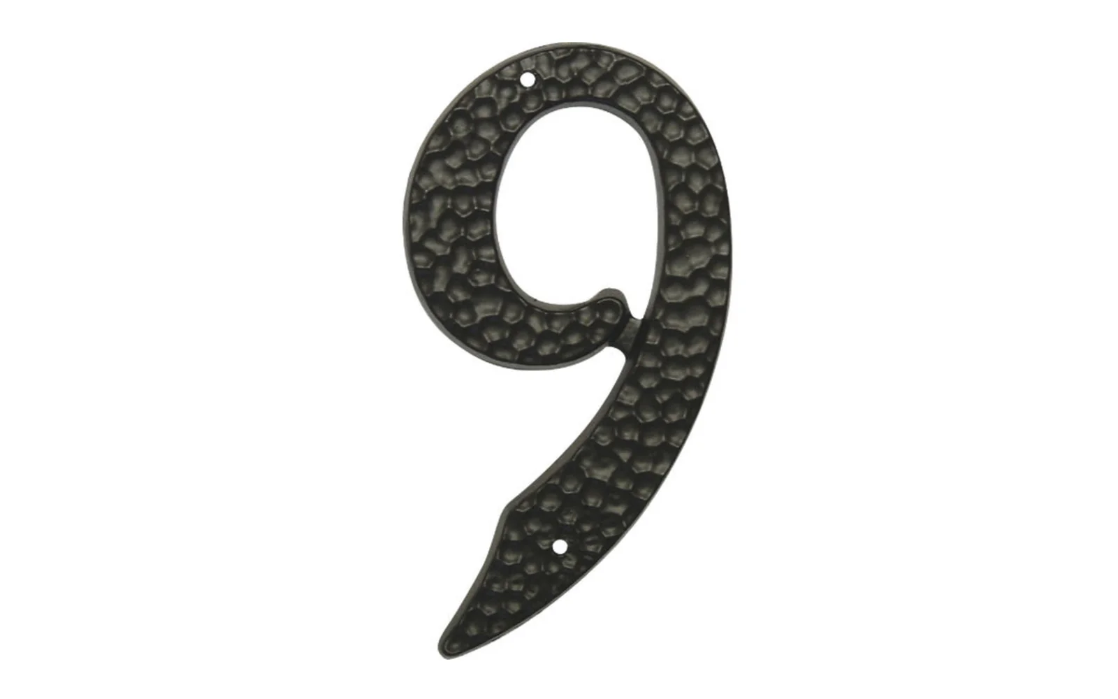 #9 Black Hammered House Number - 3-1/2" size