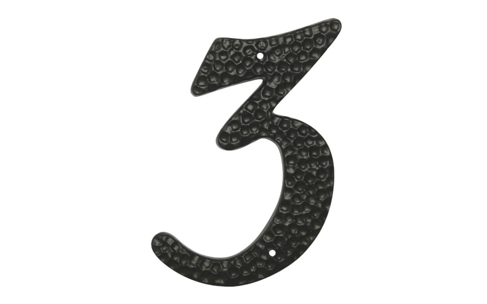 #3 Black Hammered House Number - 3-1/2" size