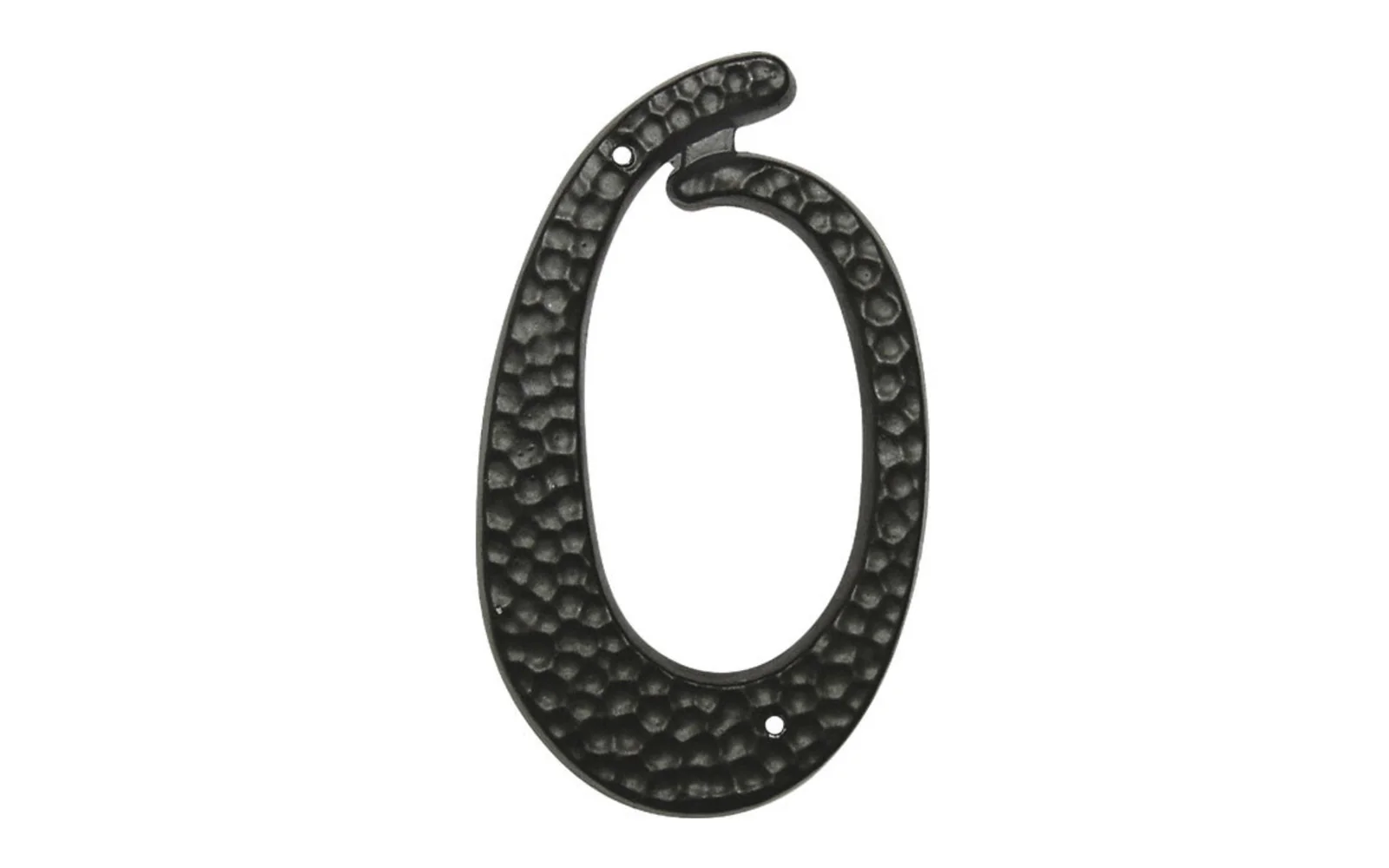 #0 Black Hammered House Number - 3-1/2" size