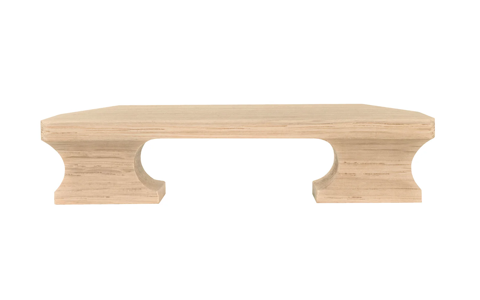 Oak Wood Pull Handle with Square Edges - Image 3