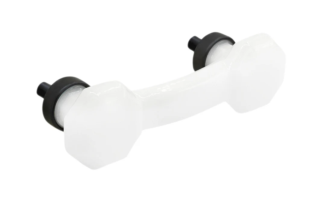 Octagonal "Translucent White Opal" Glass Pull with Oil Rubbed Bronze Finish - 3" On Centers