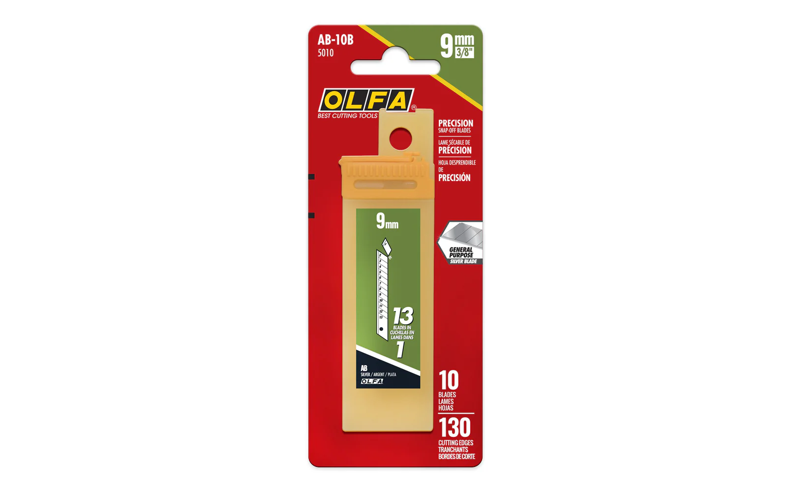 Olfa "AB-10B" 9 mm Replacement Blades - 10 Pack - Image 2