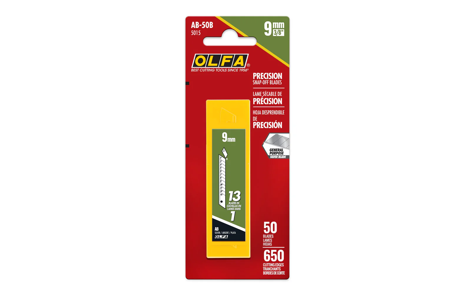 Olfa "AB-50B" 9 mm Replacement Blades - 50 Pack - Image 2