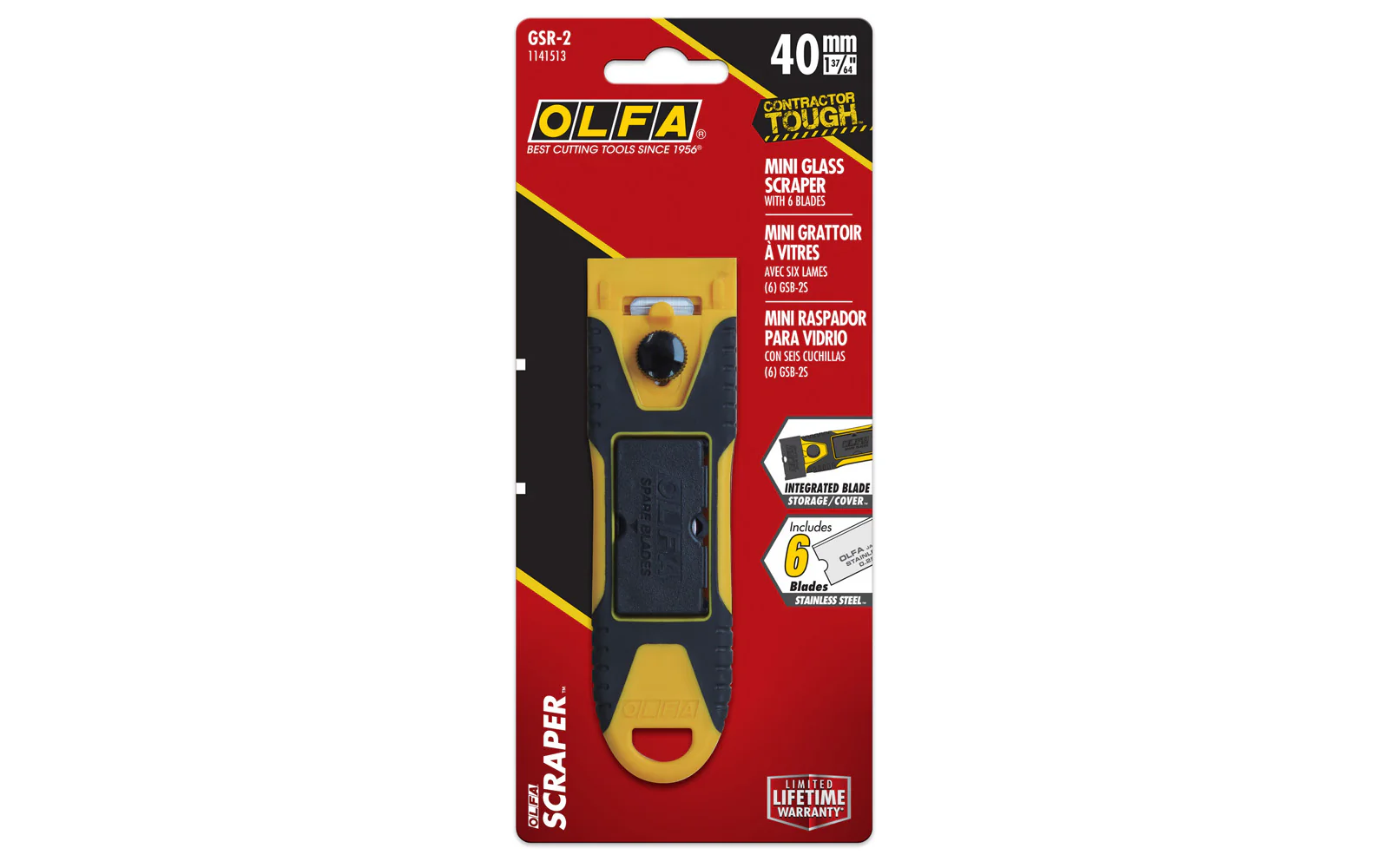 Olfa "GSR-2" SS Blade Mini Glass Scraper - Image 3