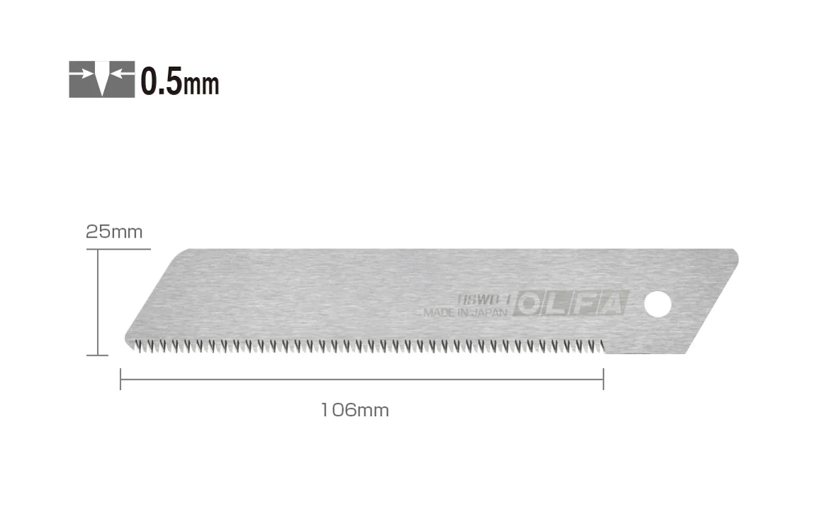 Olfa "HSWB-1/1B" 25 mm Replacement Saw Blade - Image 4