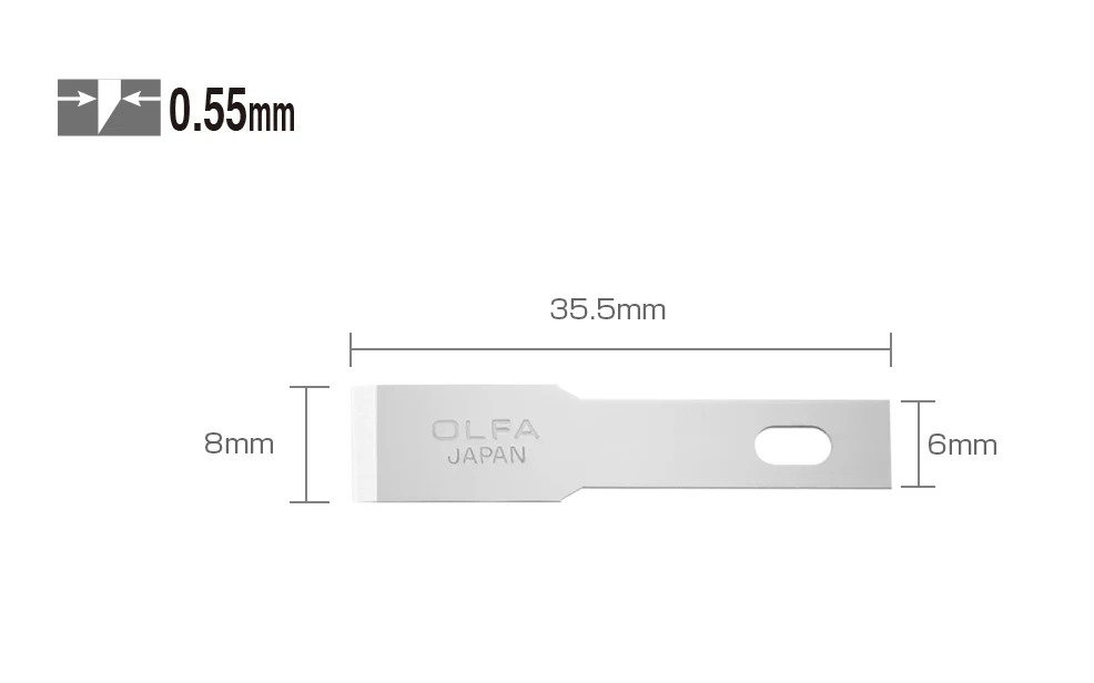 Olfa "KB4-F/5" Precision Straight Art Blades - 5 Pack - Image 2