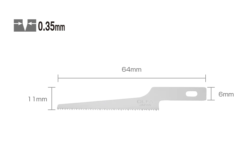 Olfa "KB4-NS/3" Precision Narrow Saw Art Blades - 3 Pack - Image 2