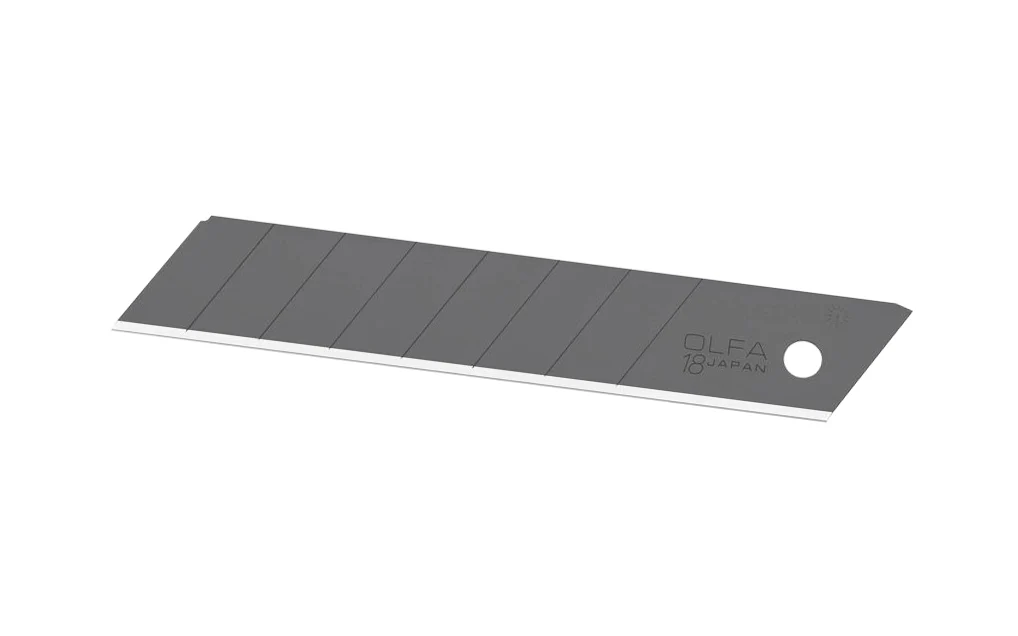 Olfa "LBB-10B" 18 mm Replacement Black Blades - 10 Pack