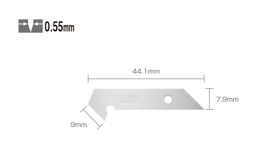 Olfa "PB-450" Plastic Laminate Cutter Blades - 5 Pack - Image 2