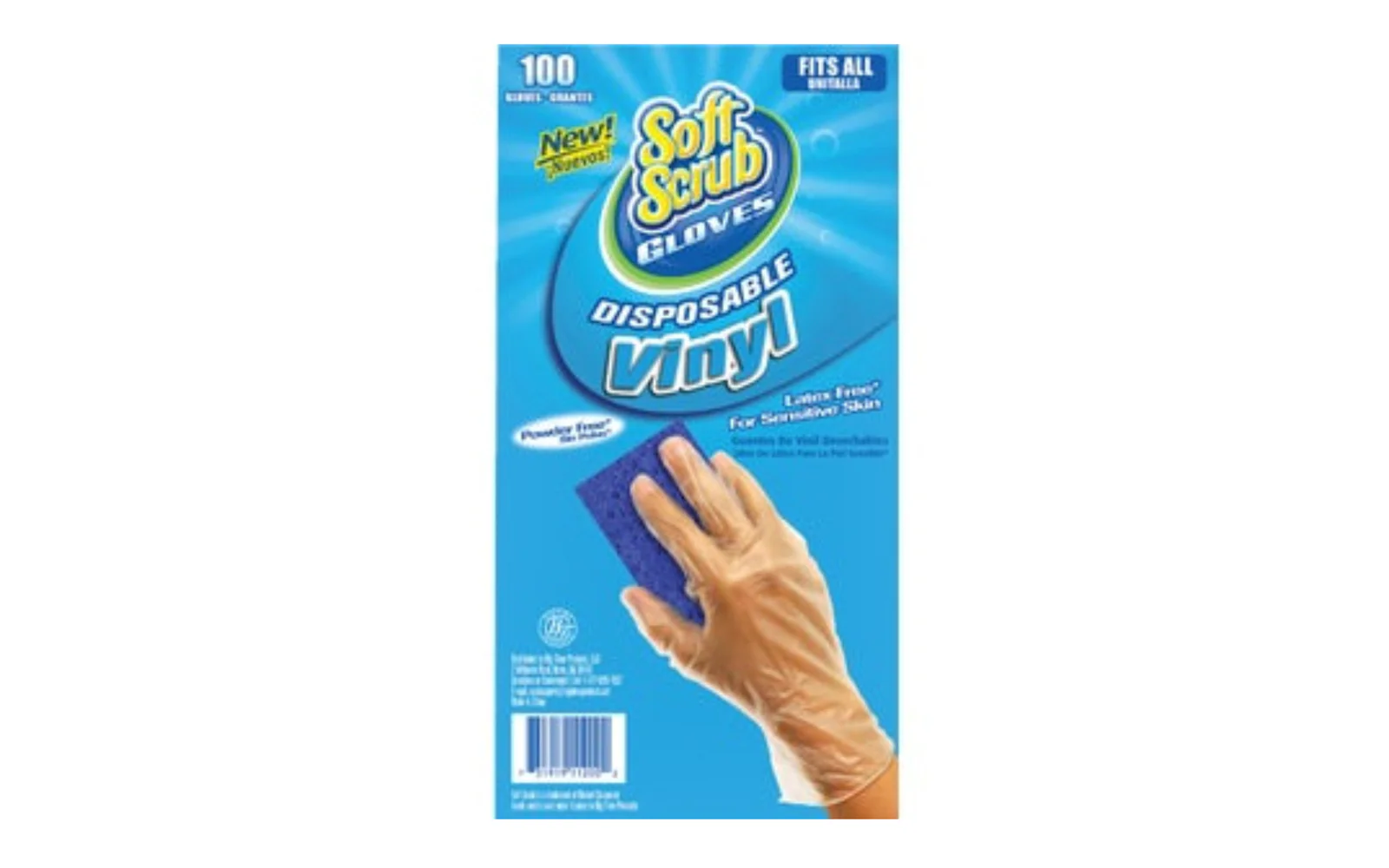 One-Size-Fits-All Vinyl Disposable Gloves - 100-Pack