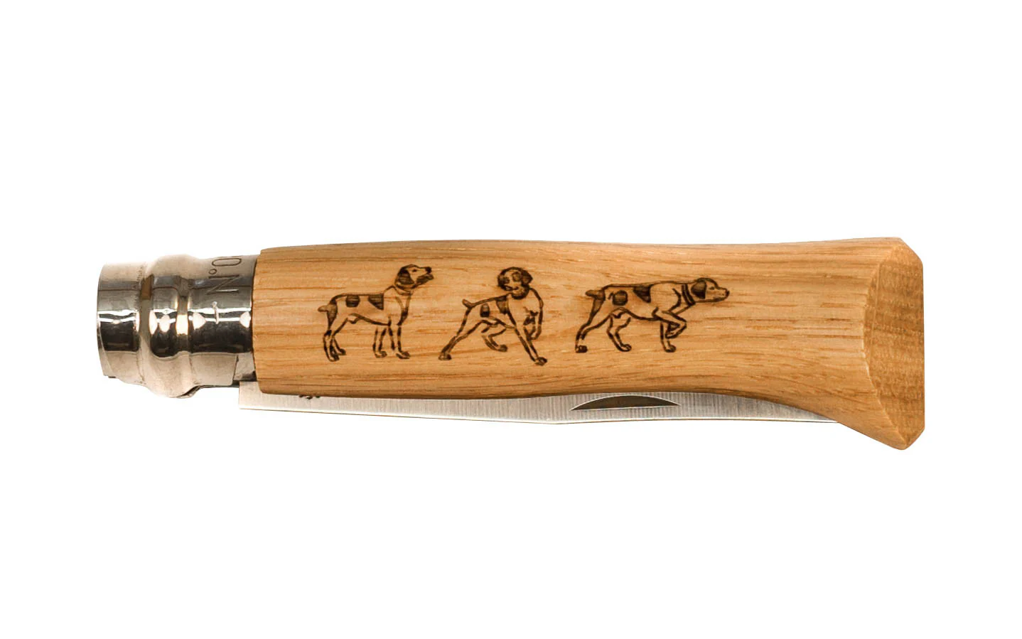 Opinel Stainless Steel Knife ~ Decorated "Dog" Handle - Image 3