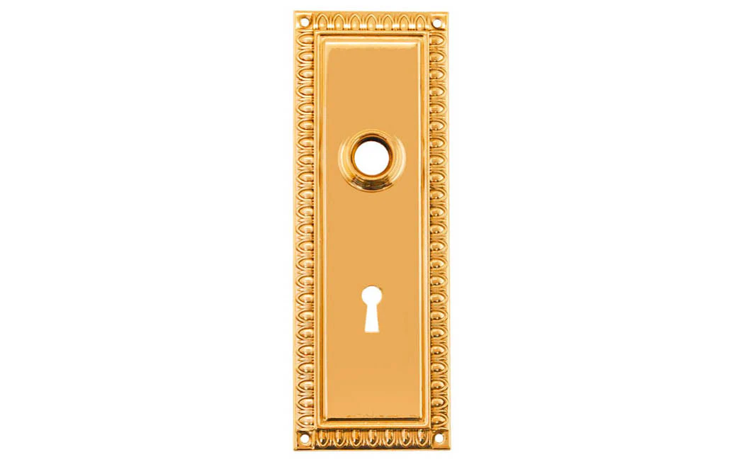 Orante Brass Escutcheon Door Plate with Keyhole - Image 5
