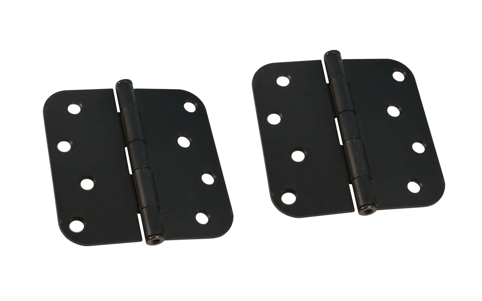 Pair of 4" Oil Rubbed Bronze Door Hinges - 5/8" Radius